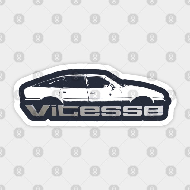 Rover SD1 Vitesse 1980s classic car block side and badge Sticker by soitwouldseem